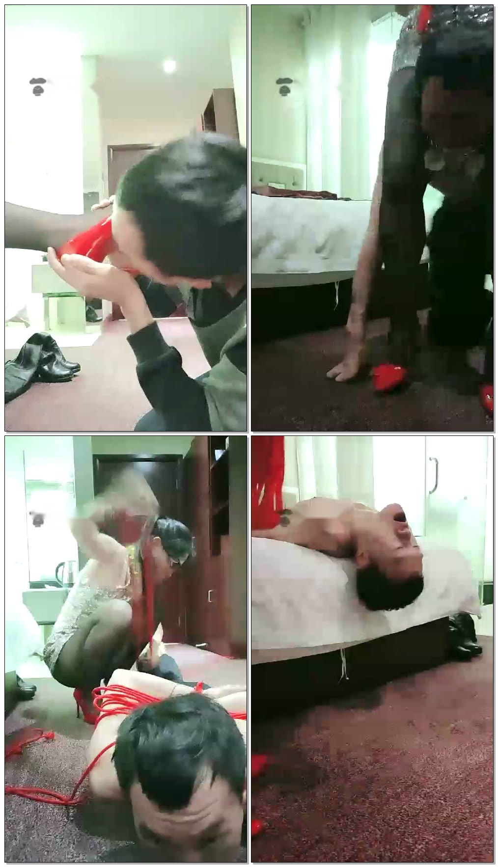 【红丽S】家奴玩物大渣渣,皮靴,耳光,恋足,口水,绳艺,深喉【64分钟】【高清】