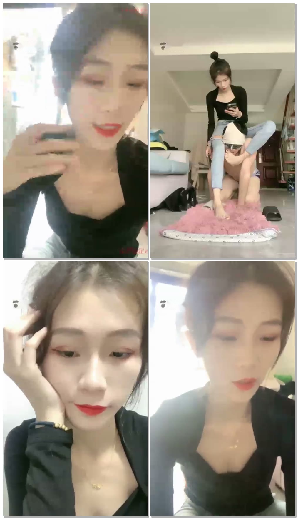 【希希S】舔靴子舔脚+口水+夹头+虐乳+圣水【74分钟】【标清】