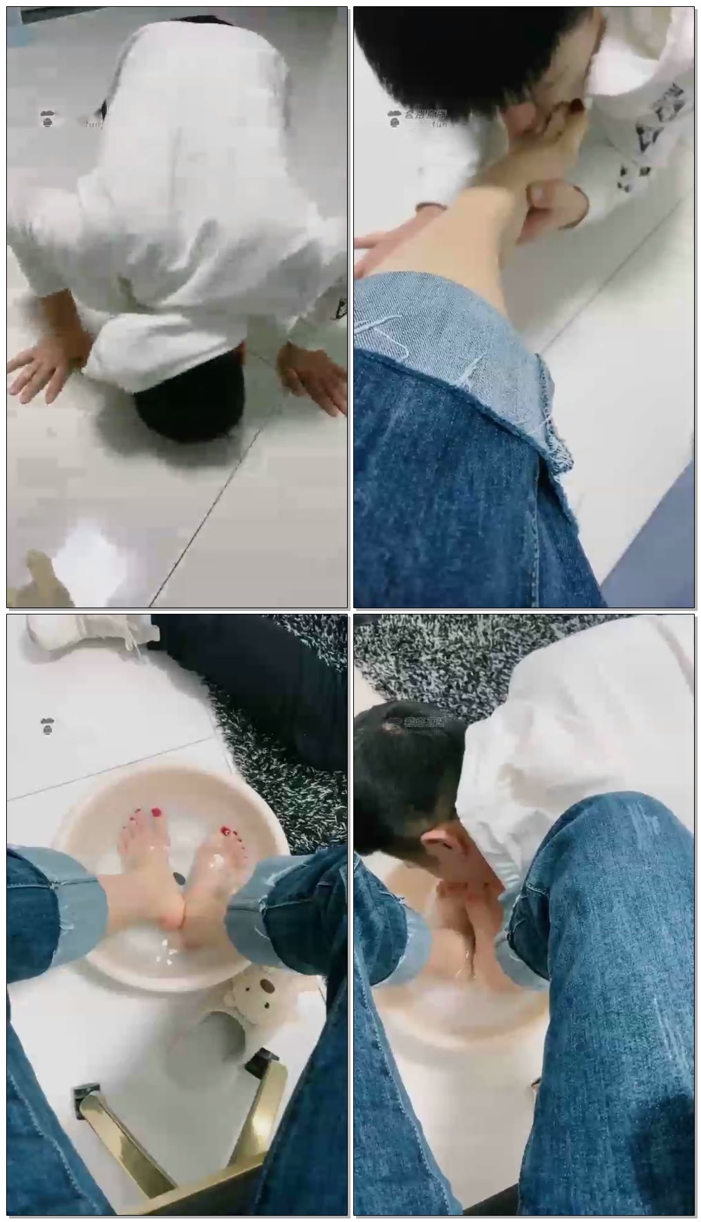 【短发S】磕头还是扇耳光自己选,玩完了乖乖伺候洗脚【30分钟】【高清】