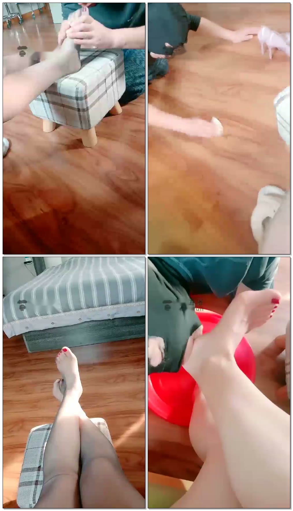 【灵犀女ss】脚奴日常,蓝丝【55分钟】【标清】