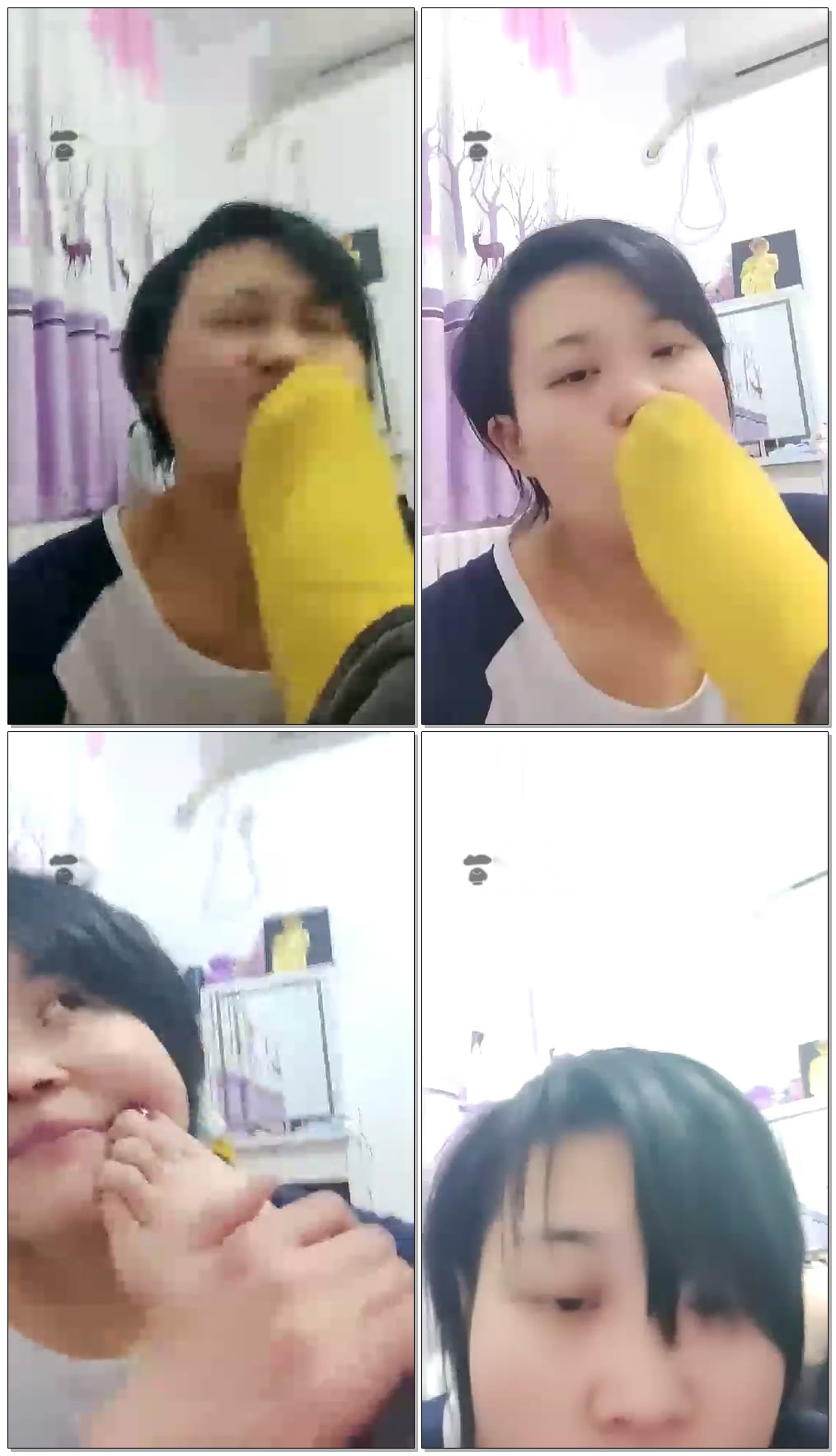 【冰女王】黄棉袜羞辱恋足女奴【61分钟】【标清】