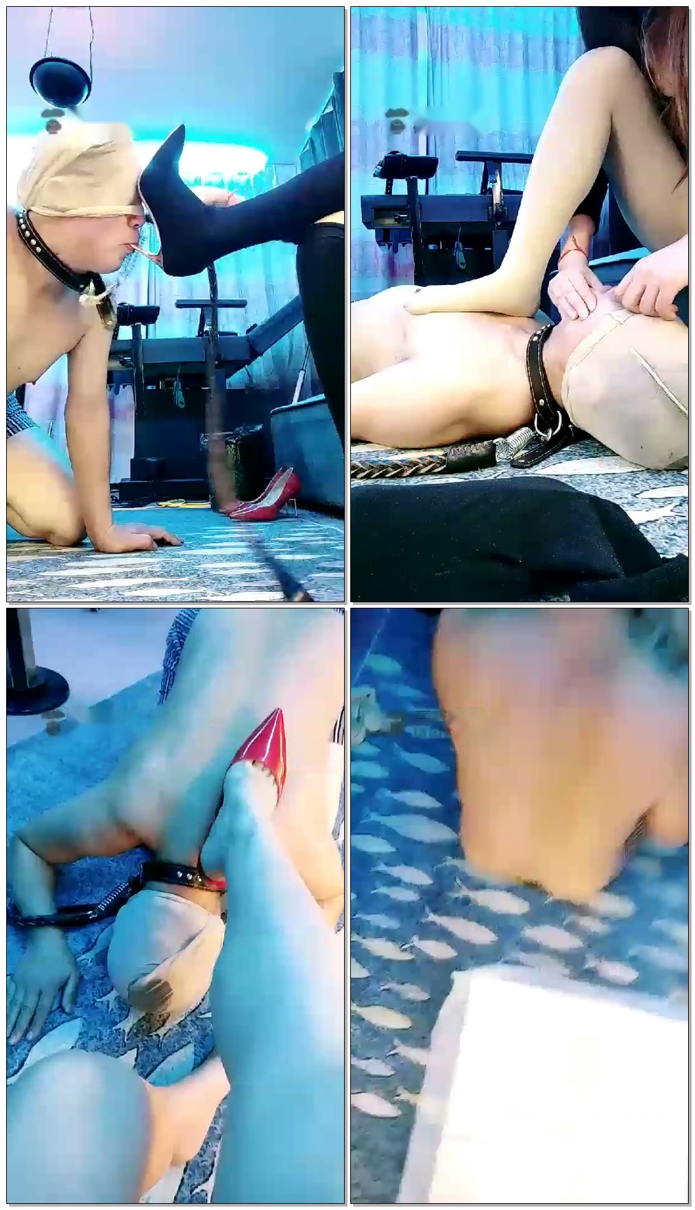 【天香百合】一早就犯贱,舌头鞋刷,清理脚丫,踩头插嘴【45分钟】【标清】