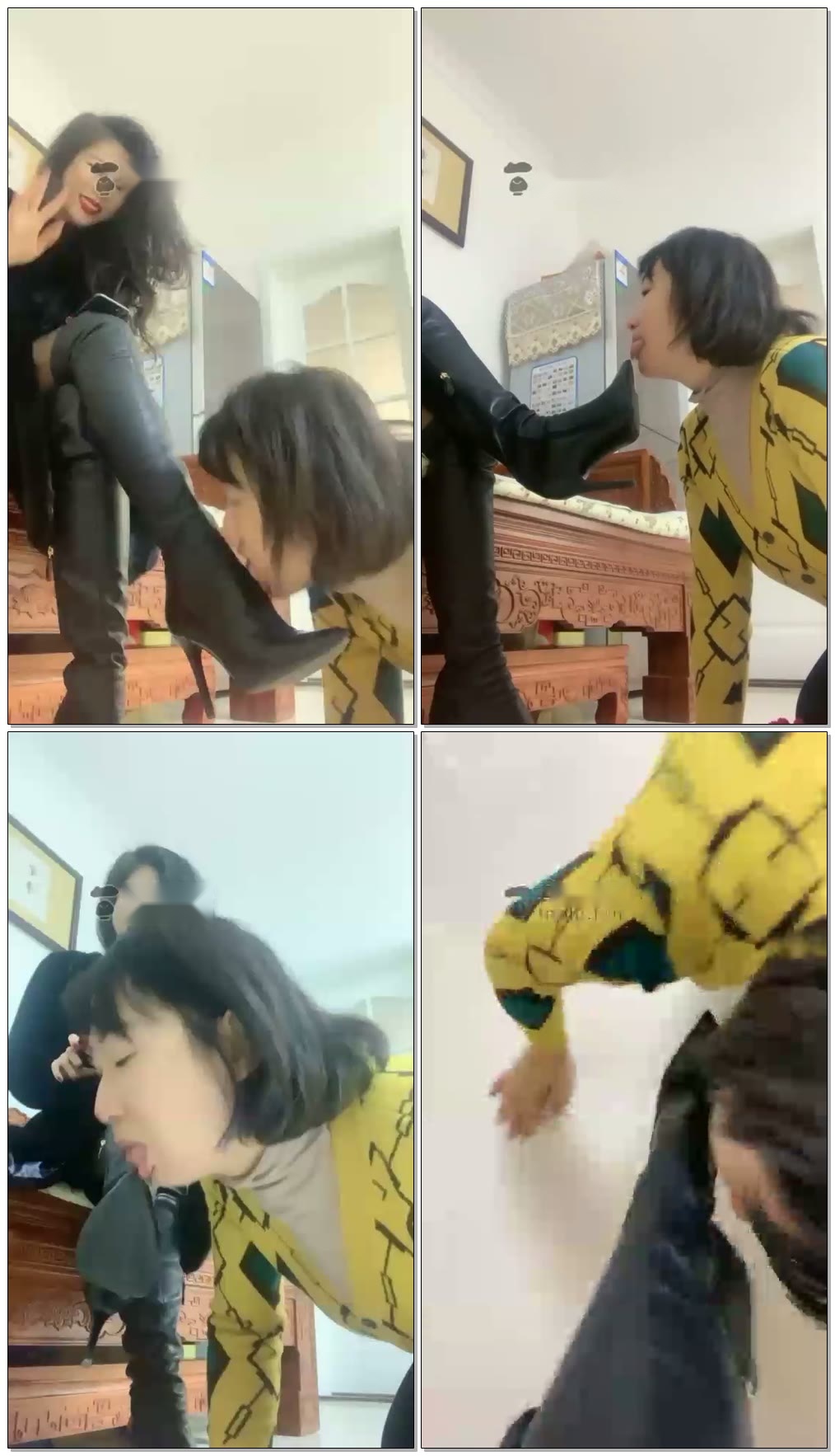 【歌迪丝S】三婶清理长皮靴【21分钟】【标清】