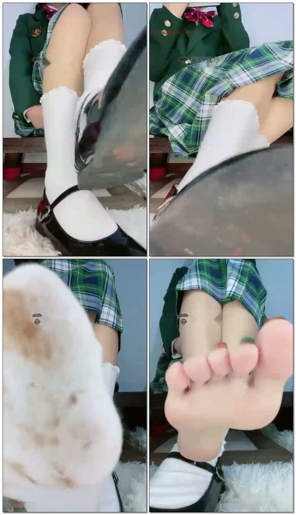 【绘子学姐】小皮鞋棉袜裸足贴屏【54分钟】【标清】