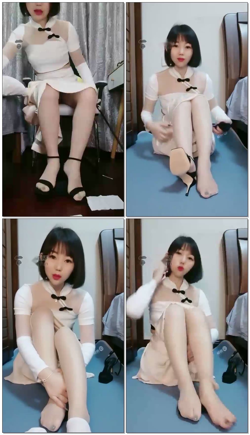 【黛颜S】炸三波,高跟肉丝裸足【45分钟】