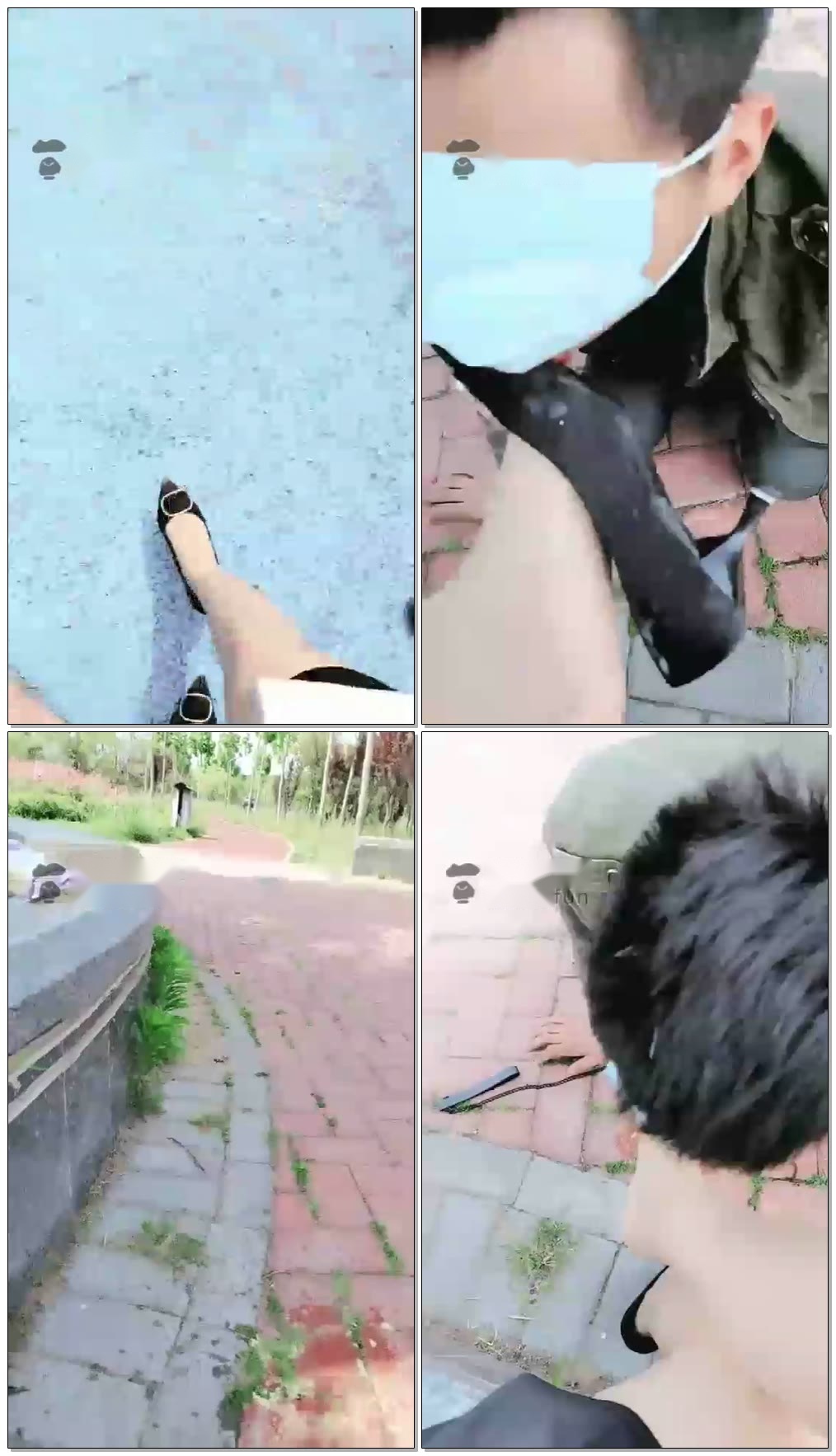 【林夕女王】大白天户外遛狗,刺激,舔鞋底,吃地下的食物【22分钟】