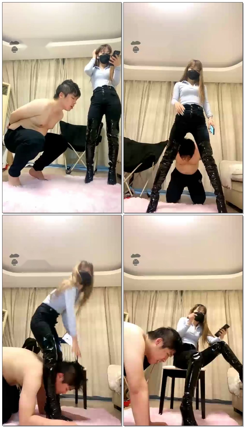 【猫熙小主】漆皮长靴虐狗暴哭晕倒,绝不心软【46分钟】