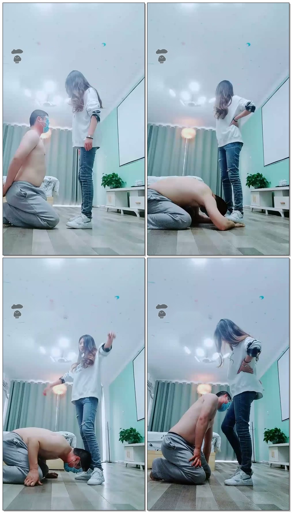 【梓晨S】小骚货刚从外面回来就爬到主人脚下,JJ痒了【48分钟】