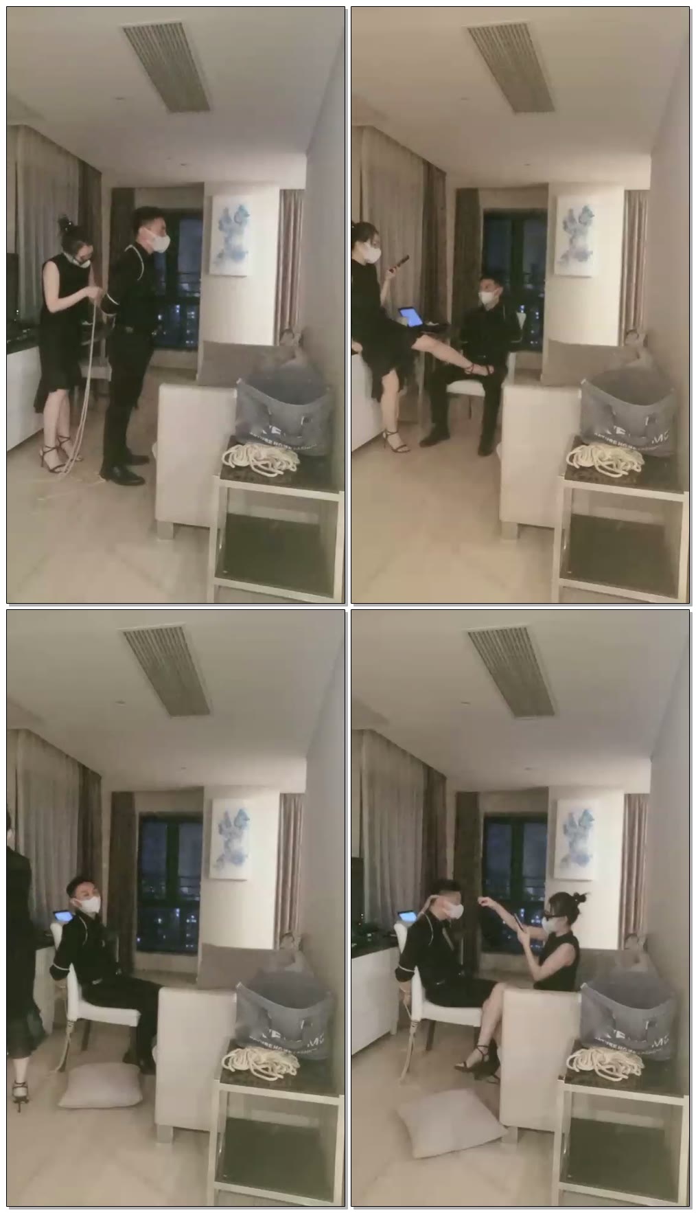 【妃妃S】捆绑,耳光,虐乳内裤堵嘴调教素人【40分钟】