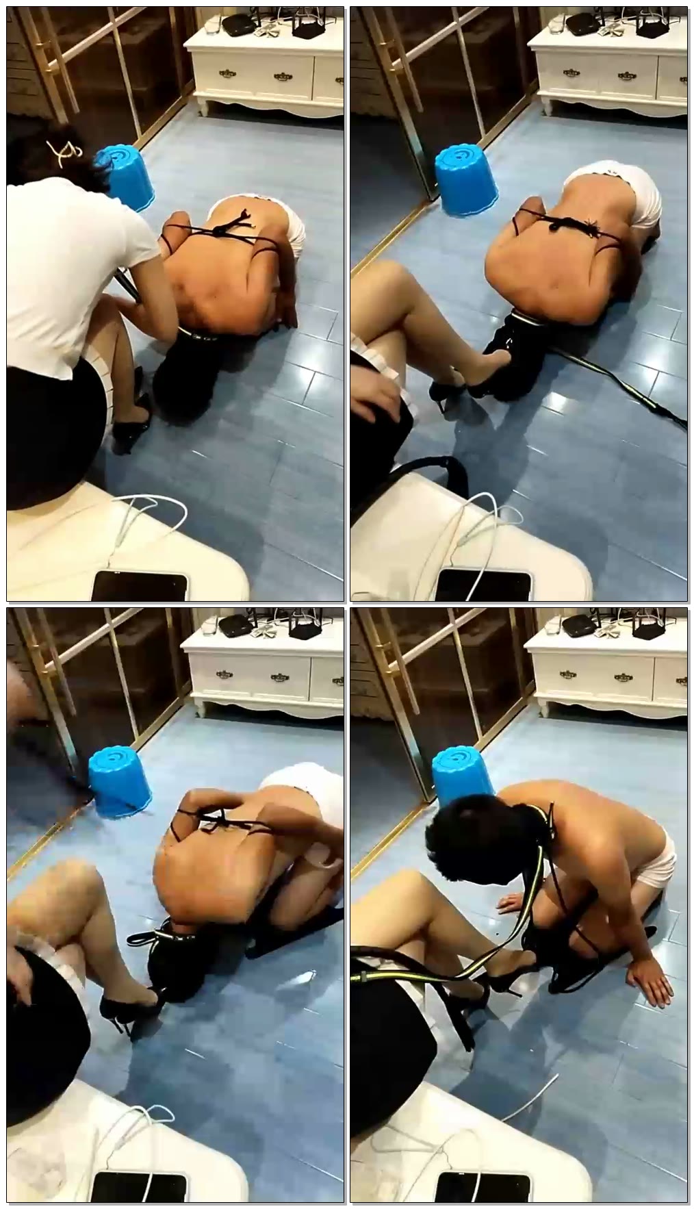 【重庆蕊闻女神】调教捆绑鞭打奴隶(上)【35分钟】