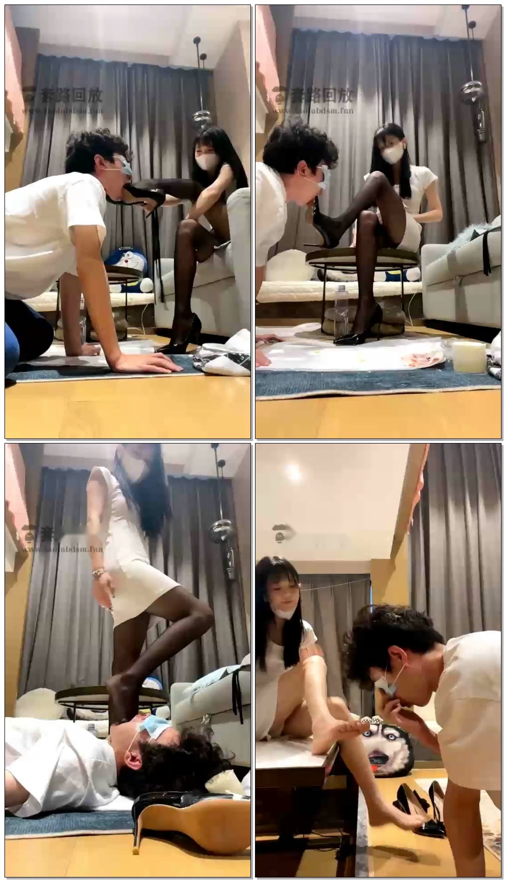 【阿月】高跟鞋+黑丝的深喉喂食口水【43分钟】