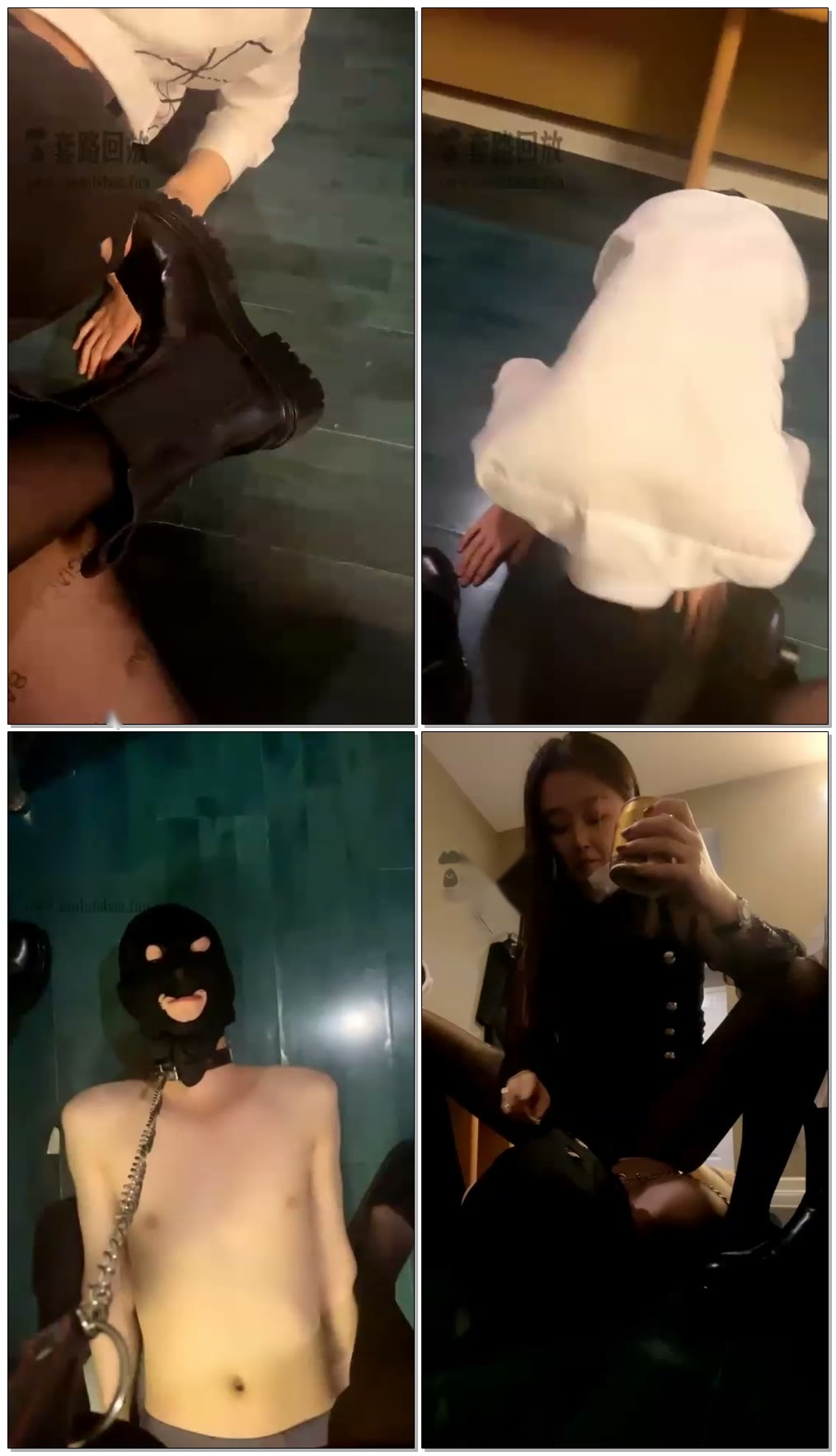 【七溪S】调教场,舔丝袜脚,深喉,口喂食坐脸【45分钟】