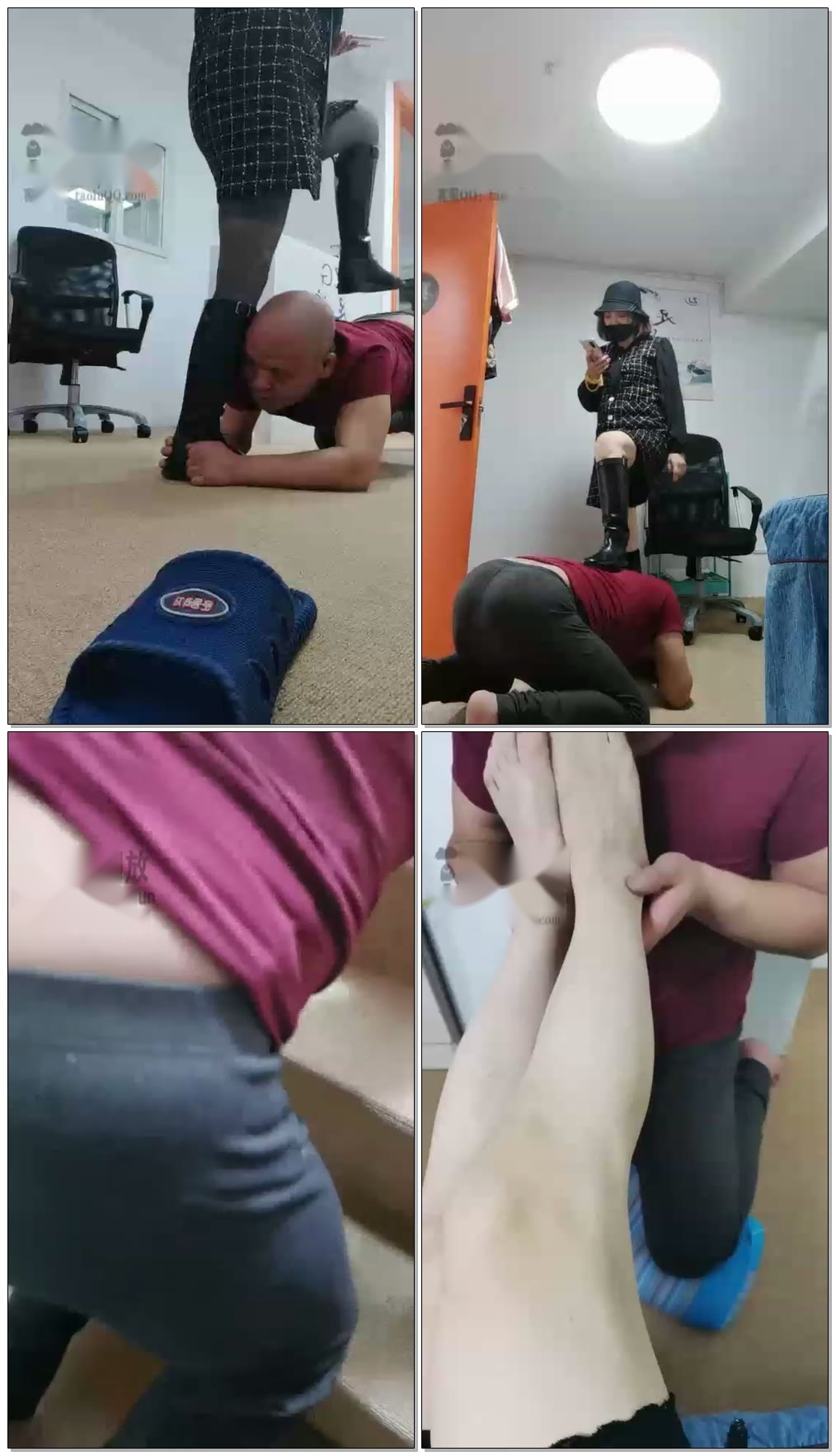 【乐爷】美容院调教员工奴惩罚犯错踢档圣水踩踏耳光【66分钟】