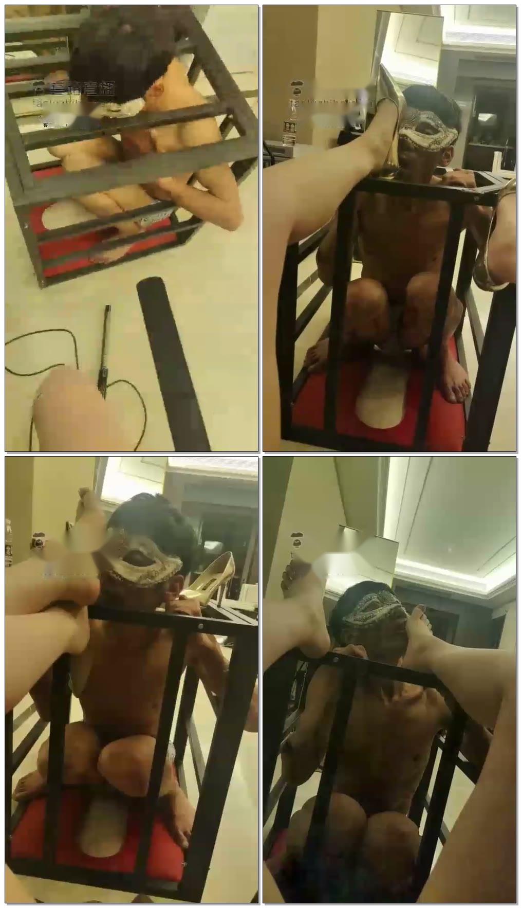 【双子姬】平安夜的家奴,舔脚刷鞋被数据线窒息教育性抽耳光口水【39分钟】