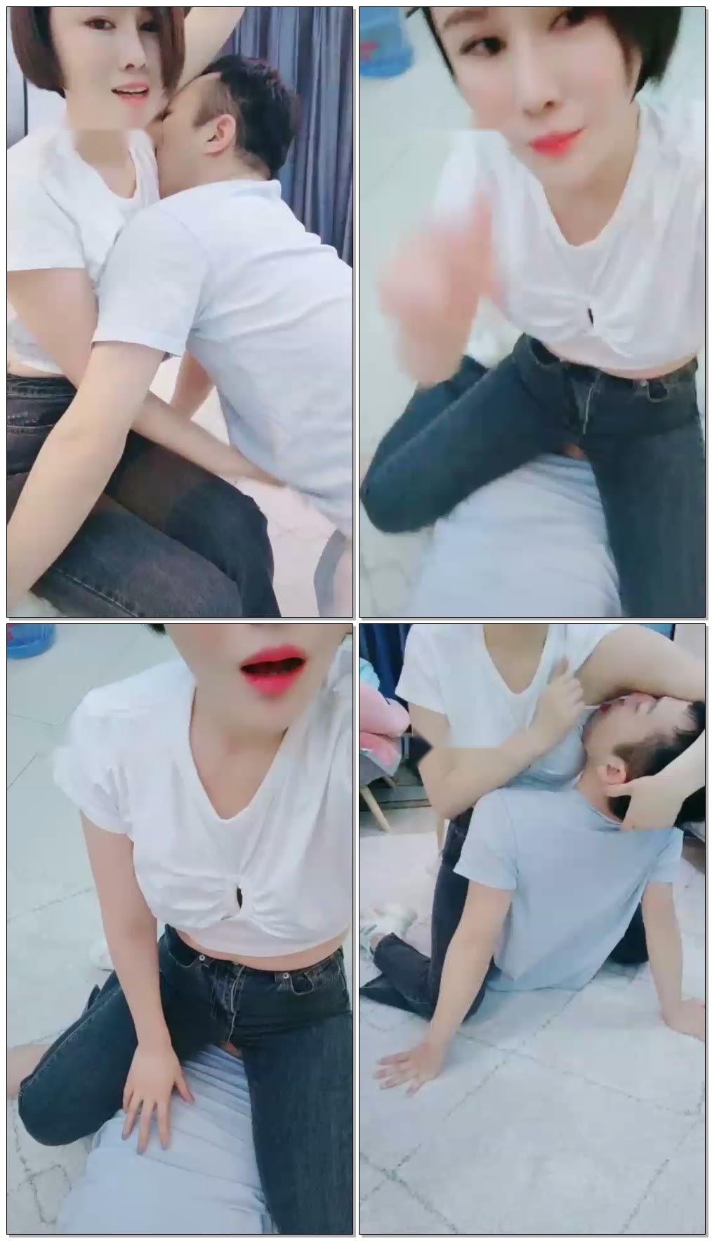 【美丝大】闻舔腋下,牛仔裤窒息坐脸羞辱【20分钟】