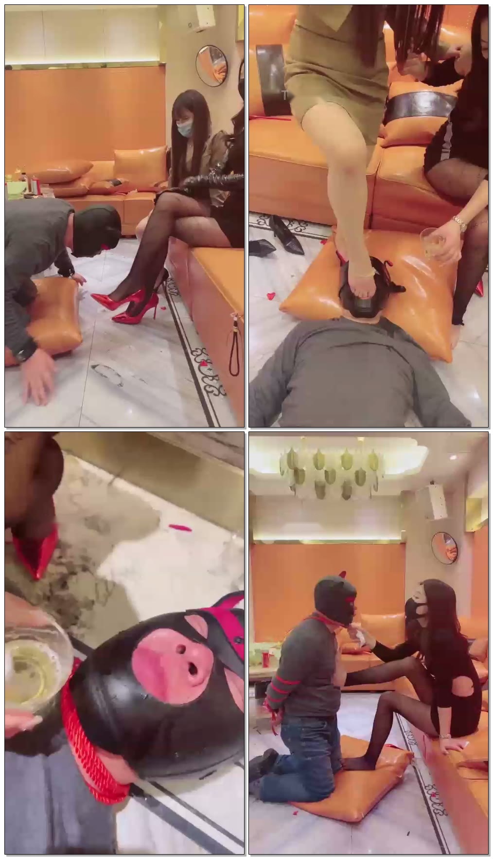 【虞姬】ktv素人极度差辱踩躏贱狗,圣水泼脸【52分钟】