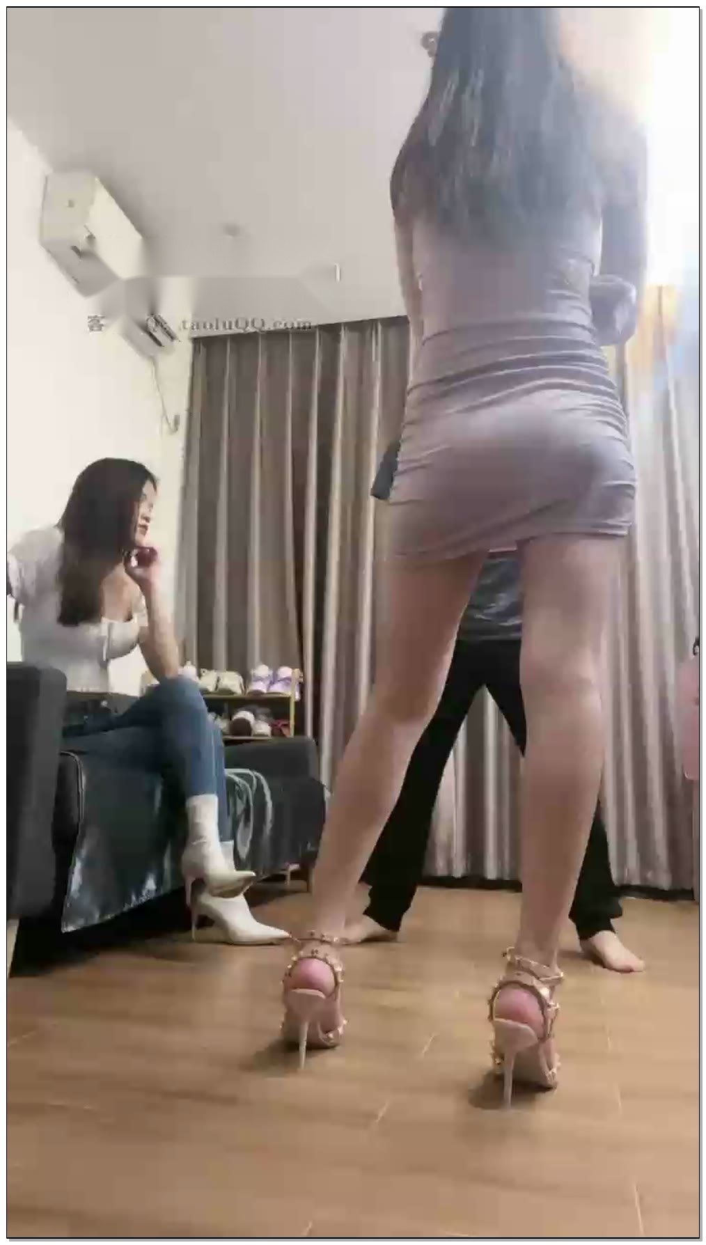 【诗诗s】双s牛仔皮靴柳丁细高跟提当剁【42分钟】