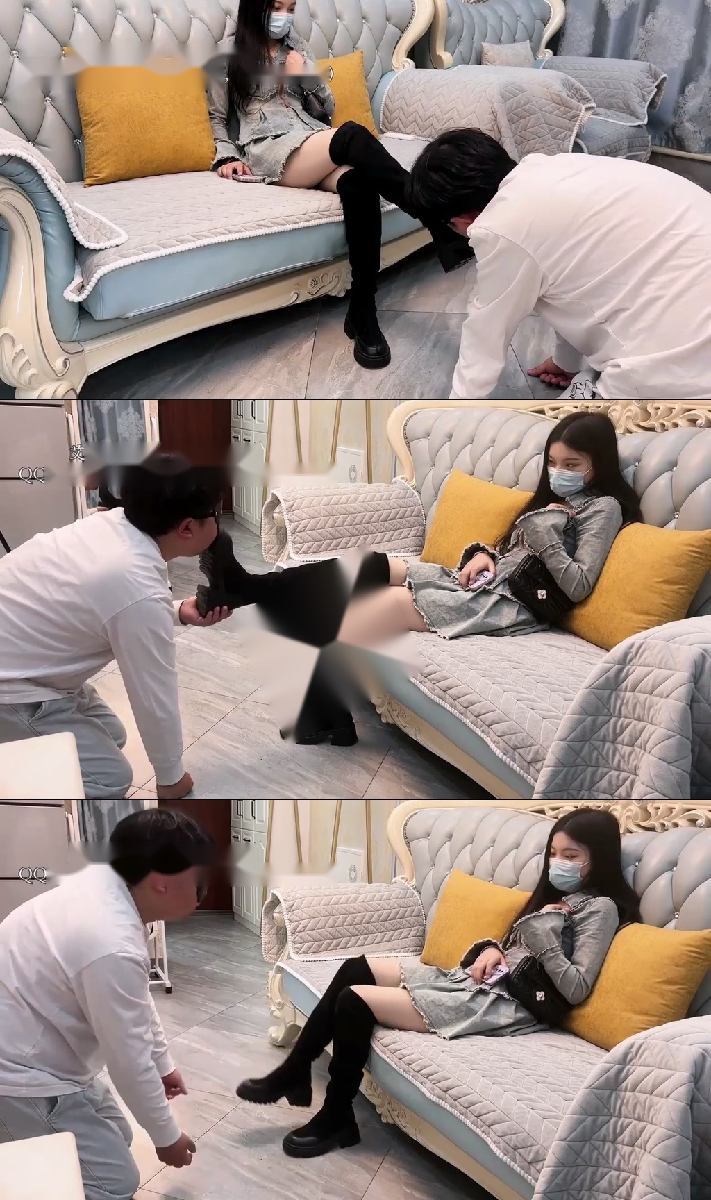 【素人系列】舔干净这双超脏的长靴【26分钟】