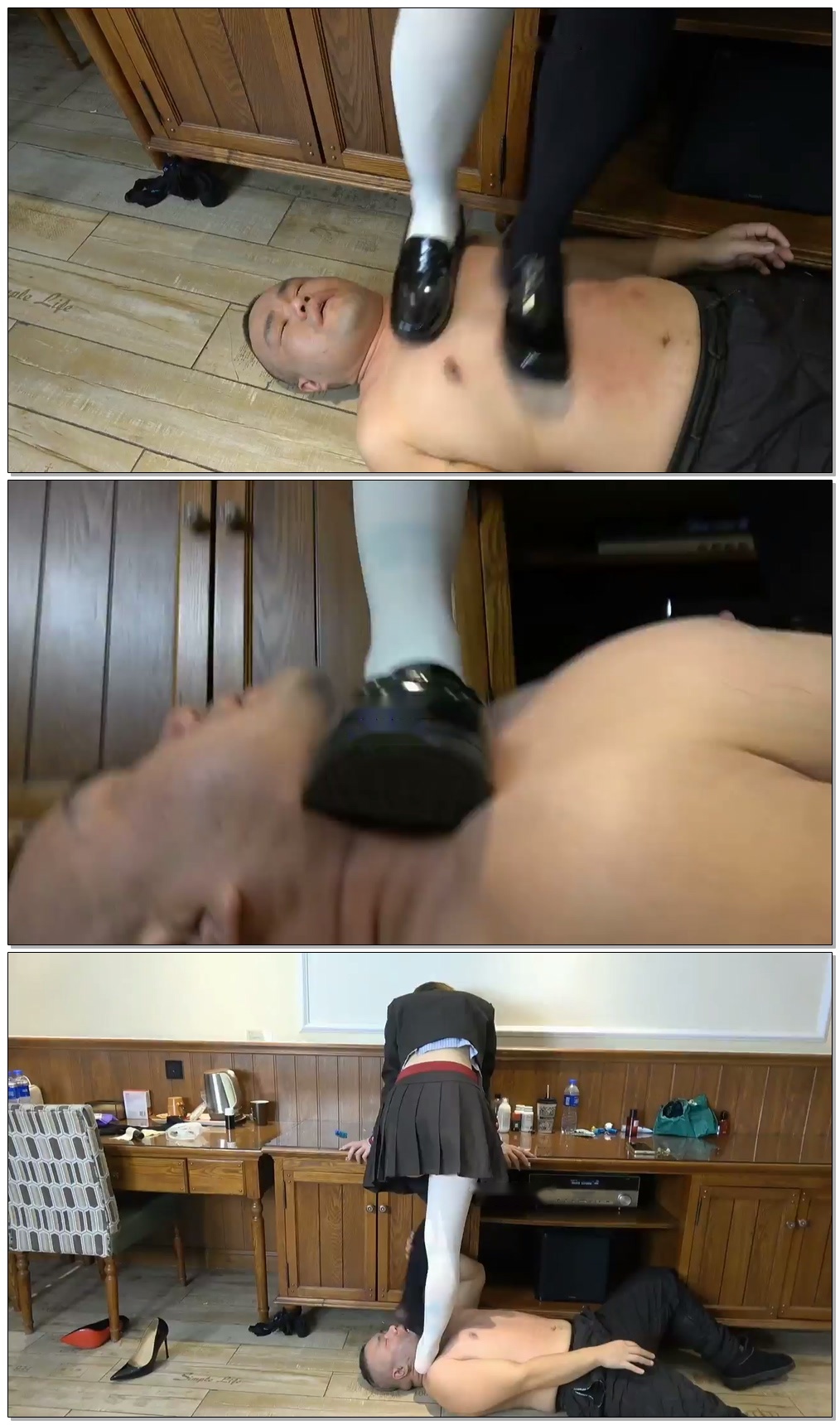 【领主老大】皮鞋鞋跟暴踩全体重踩脖窒息【14分钟】