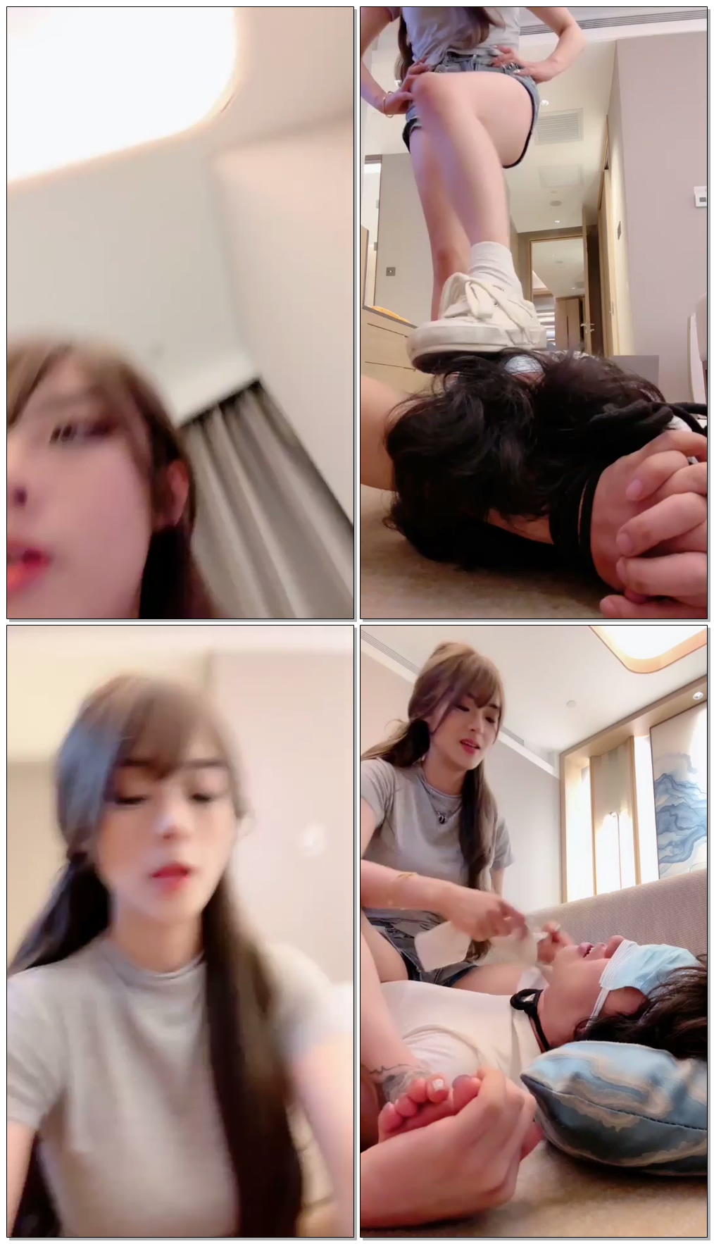 【不知名美女】帆布鞋踩踏【60分钟】