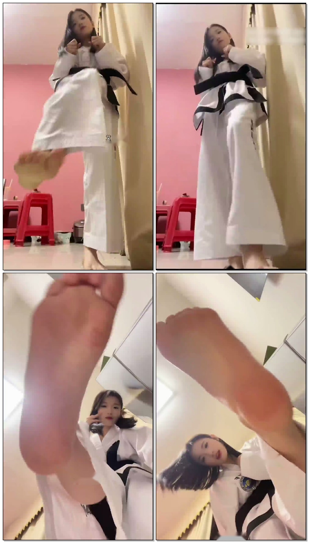 【小蝶】POV跆拳道服粗口踩踏辱骂【19分钟】