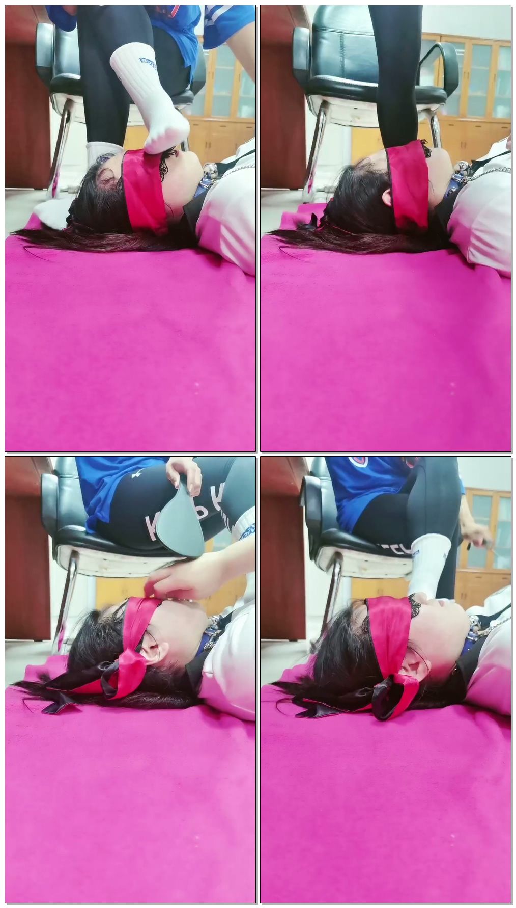 【璃茉老师】胯下窒息白棉袜脚耳光挑战【12分钟】