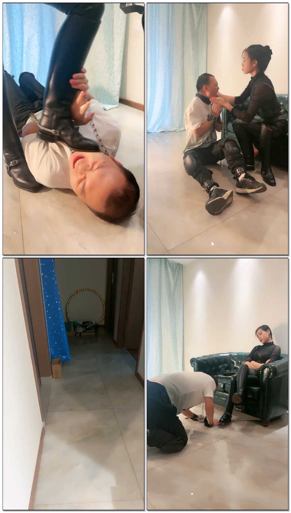 【爱丽丝S】酷刑拷问大马靴伺候虐奴圣水鞋底喂食【42分钟】