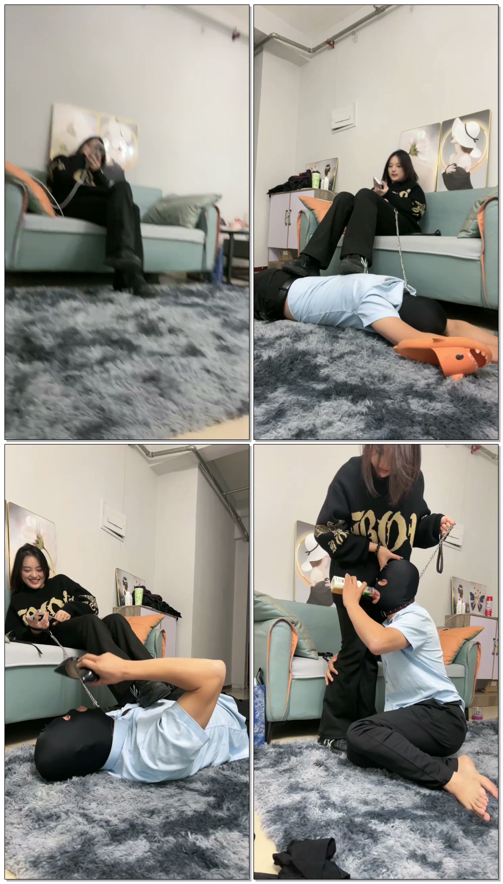 【萝卜俱乐部】浅玩一会双主播tj【77分钟】