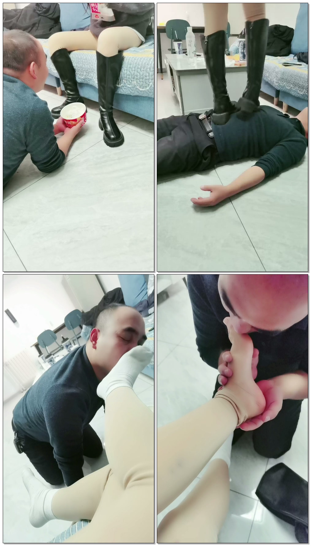 【西北傻子】TJ素人学生圣水泡面白袜套丝【40分钟】