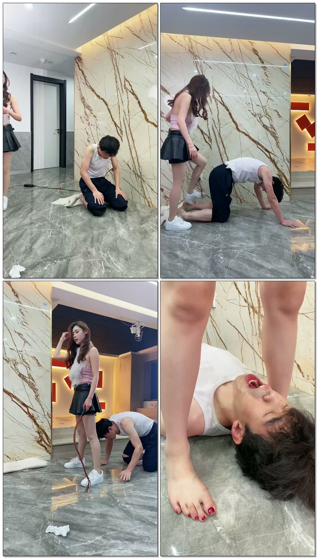 【麋鹿银儿】踩头鞭打踹头浓痰专场【60分钟】