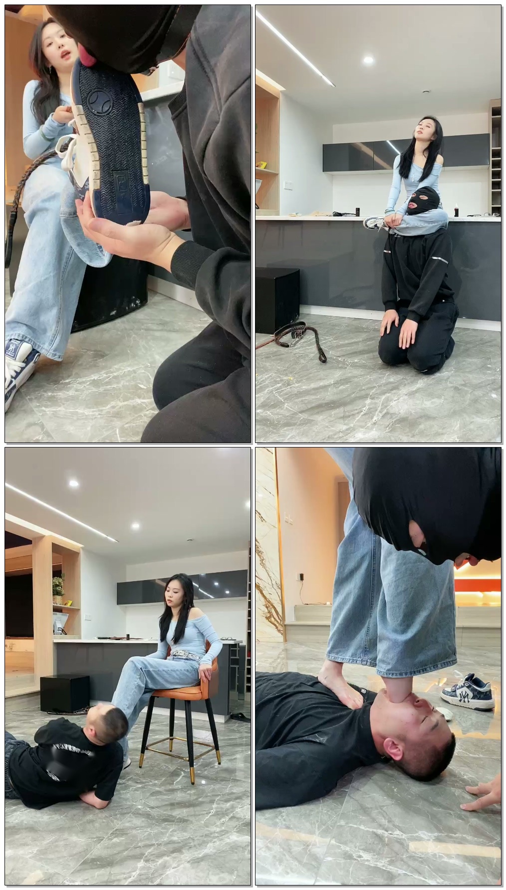 【麋鹿银儿】齐齐深喉专场腿绞【46分钟】